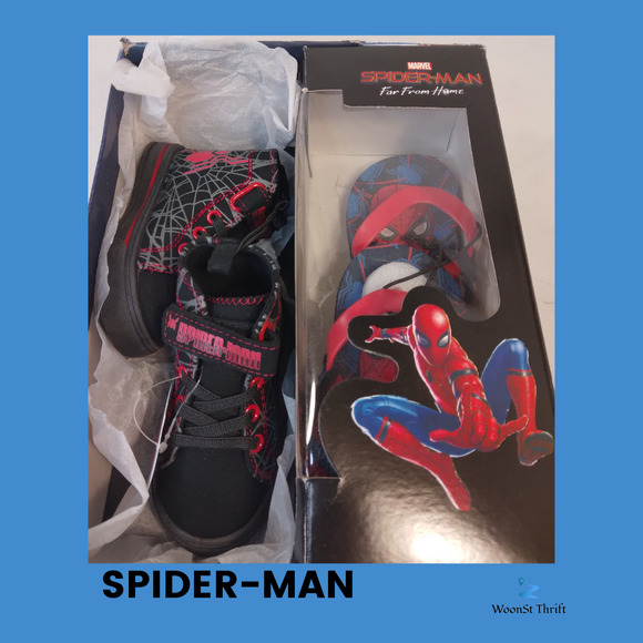 Cute Walk by Marvel Babyhug Slip Ons Flip Flops with Spiderman Print - Red